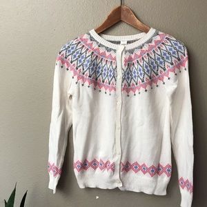 OshKosh B’gosh Fair Isle Cardigan Sz 12 New W/oTag